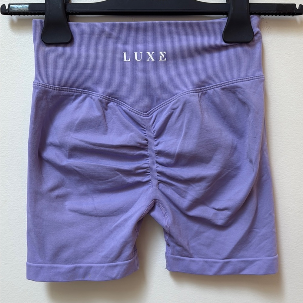 Luxe Purple Booty Scrunch Athletic Shorts